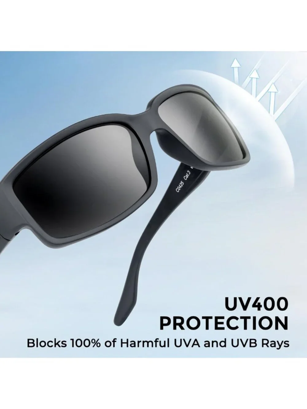 Polarized Sport Sunglasses for Men & Women | UV Protection, Lightweight, Wrap
